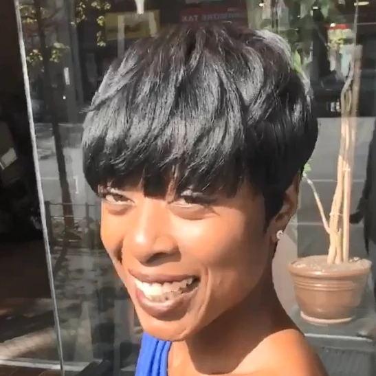 Luna Wig C30 Women Pixie Short Straight with Tapered Back