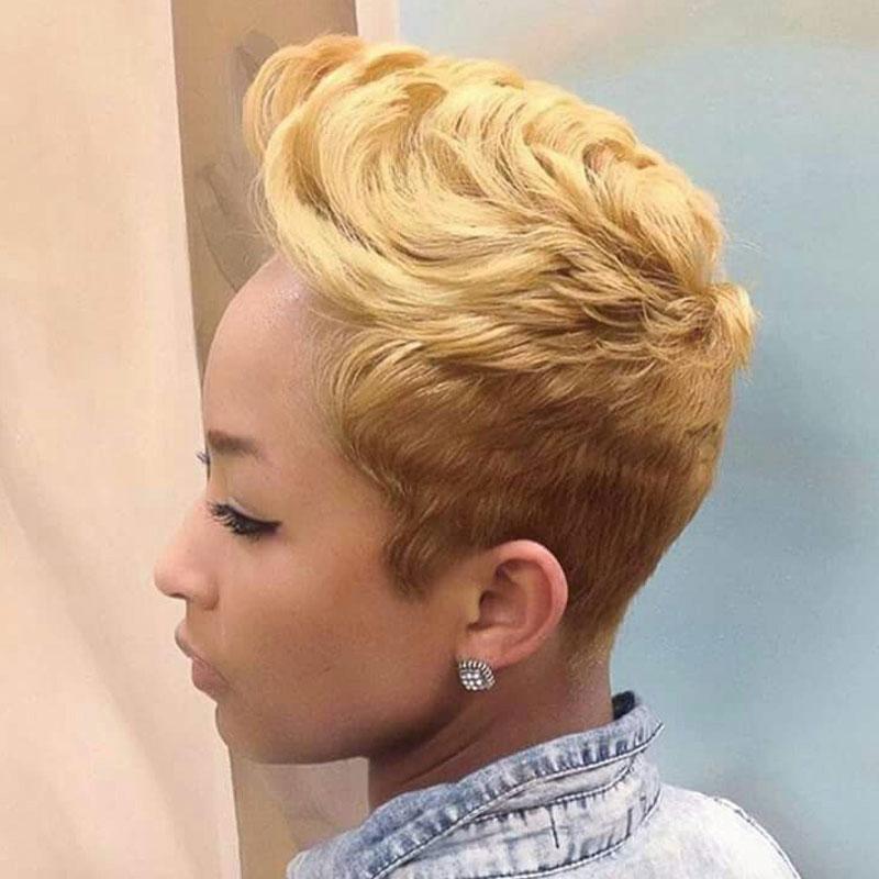 Luna 017 Sassy Short Pixie Layered Wig with Bangs for Black Women