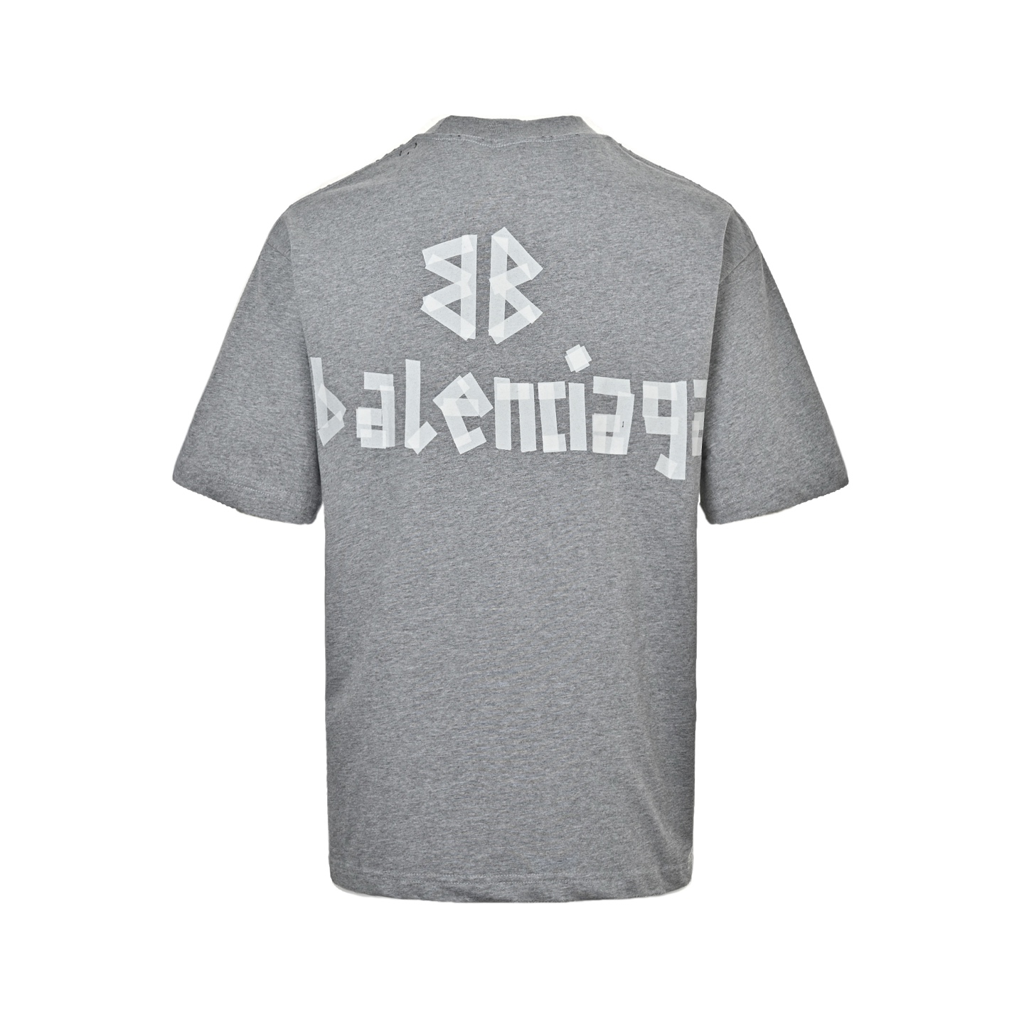 Balenciaga 24ss textured paper tape printed short sleeves