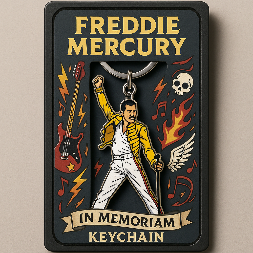 Freddie Mercury Commemorative Keychain