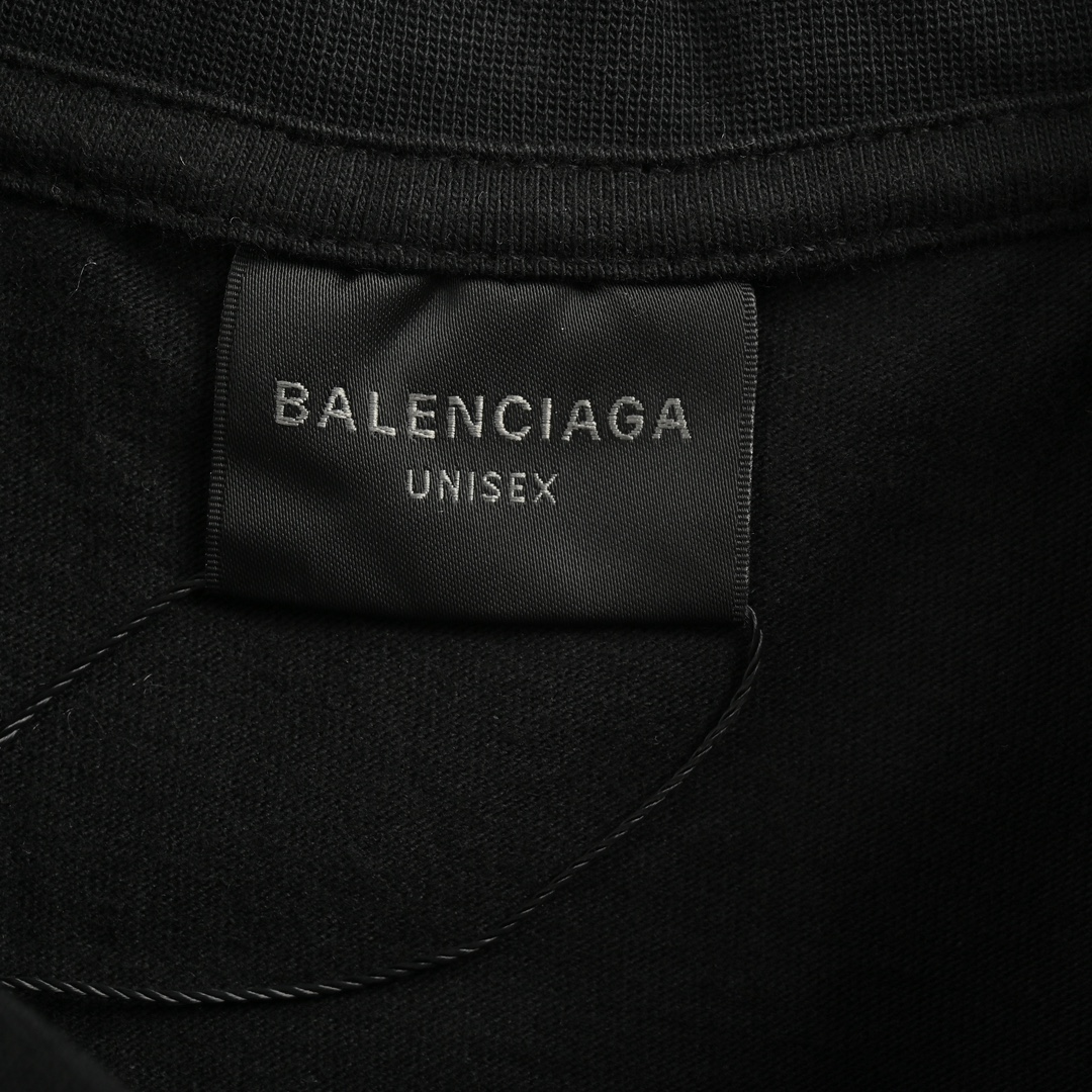 Balenciaga 24ss scissors foam print short sleeves
