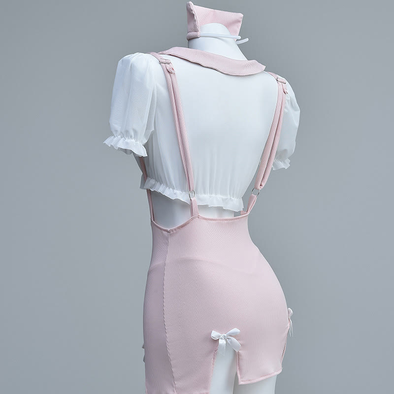 Cosplay Nurse See-through Cross Lingerie Set