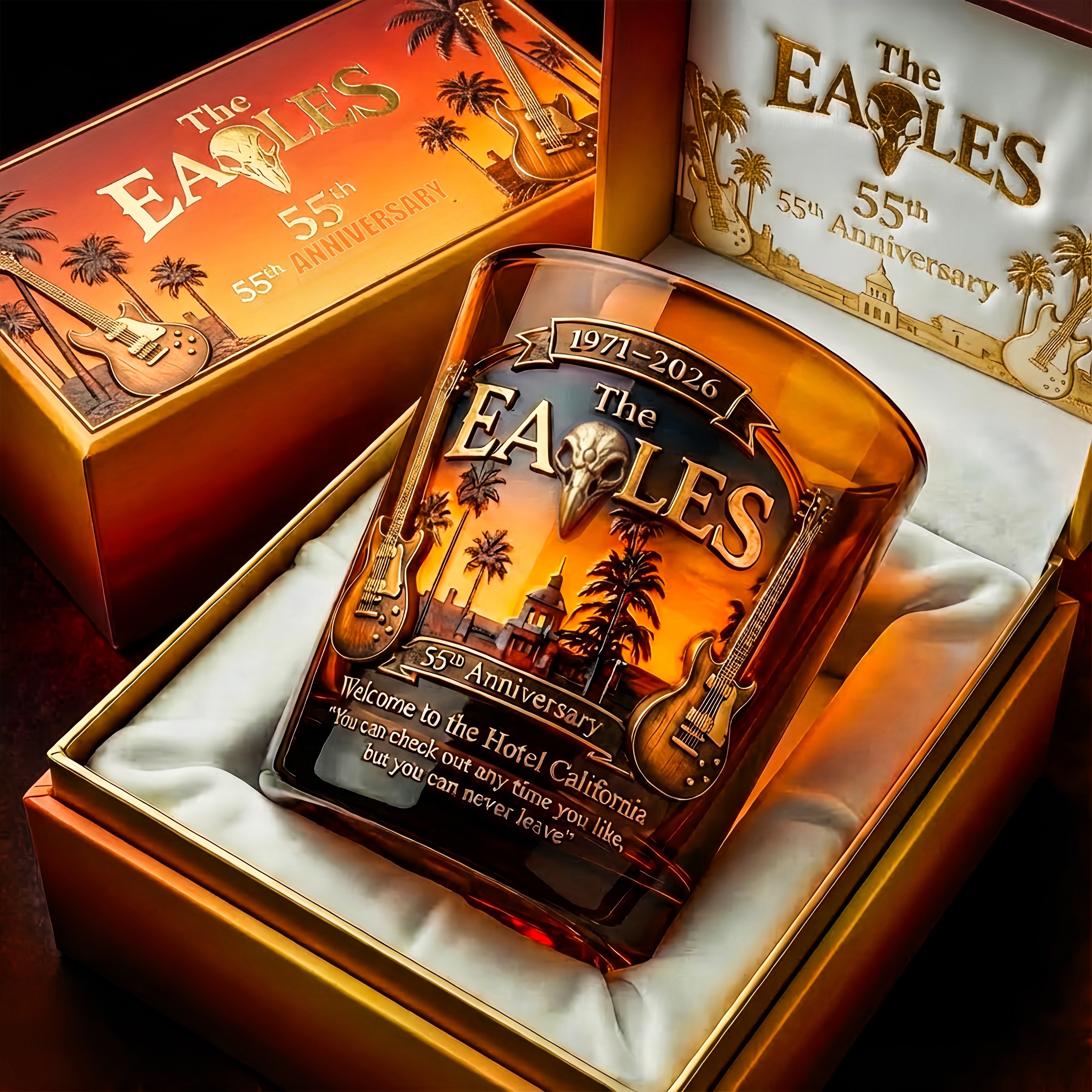 The Eagles 55th Anniversary Commemorative Whiskey Glass