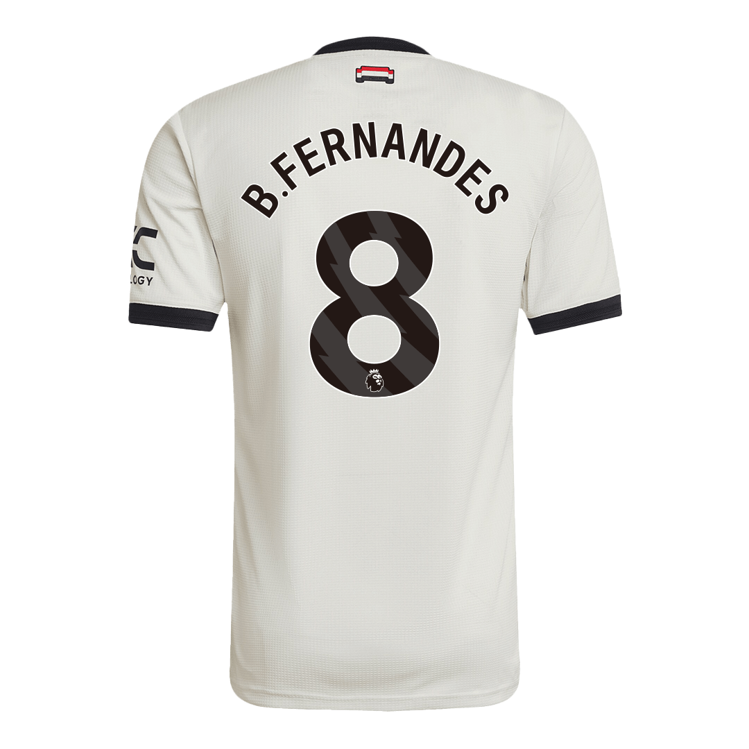 Authentic B.FERNANDES #8 Manchester United Third Away Football Shirt 2024/25