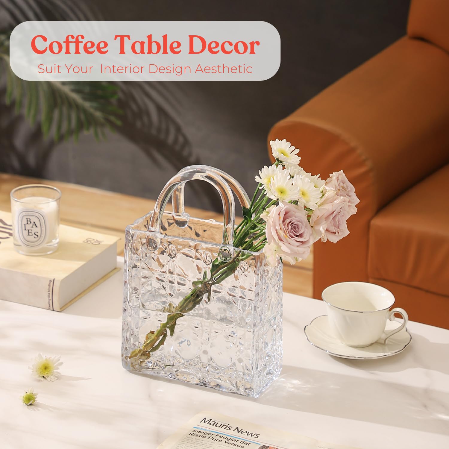 Modern Flower Vase, Aesthetic Vase for Flowers