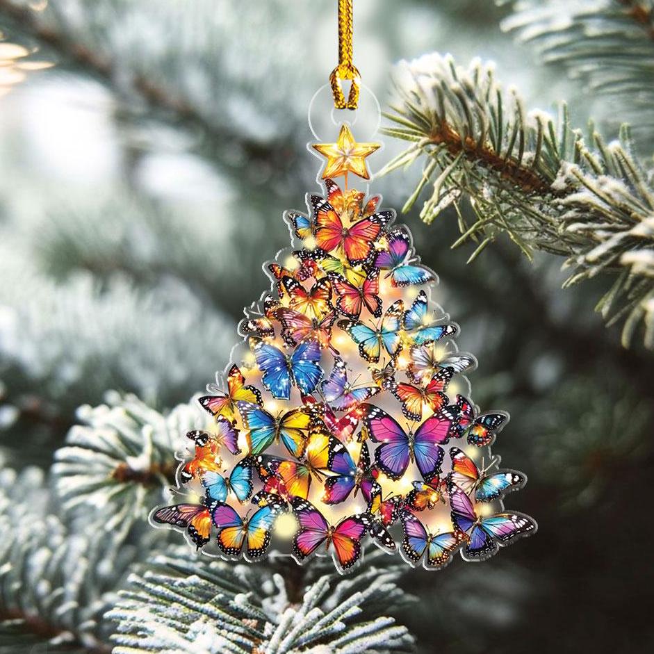 Butterfly Christmas Tree Ornaments