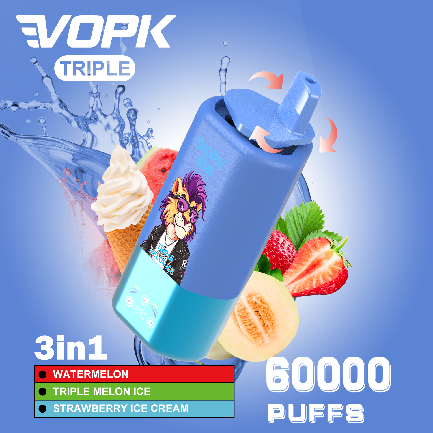 New! 3 In1 | 60000 Puffs