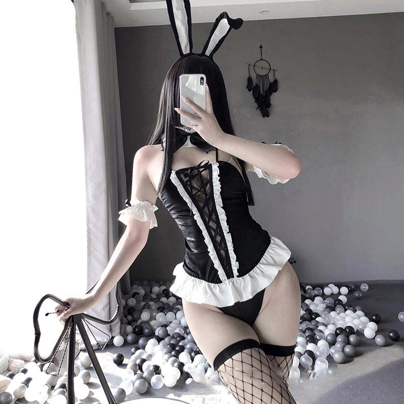 Bunny Girl Ruffle Stockings Lingerie