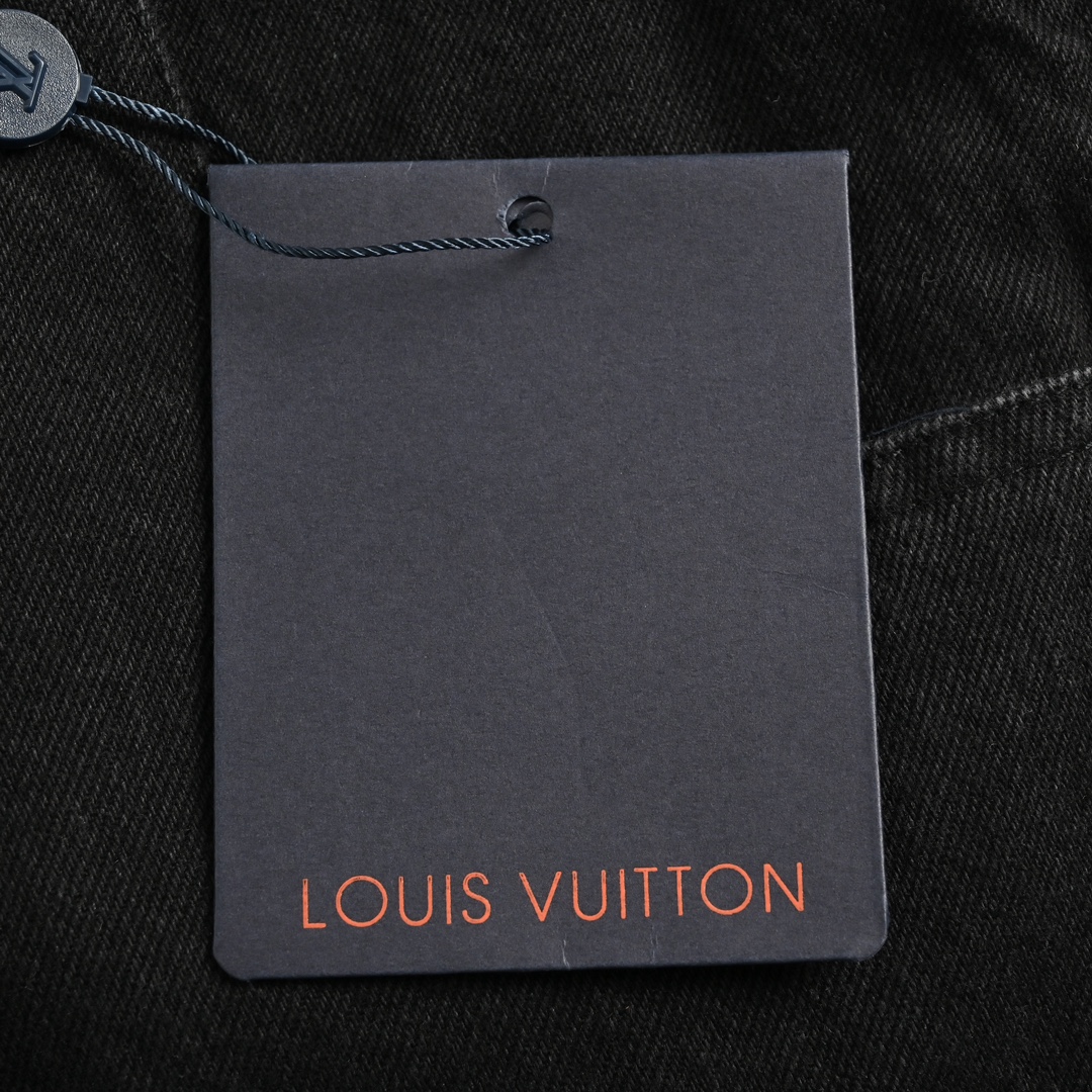 Louis Vuitton Embossed Monochrome Work Jeans