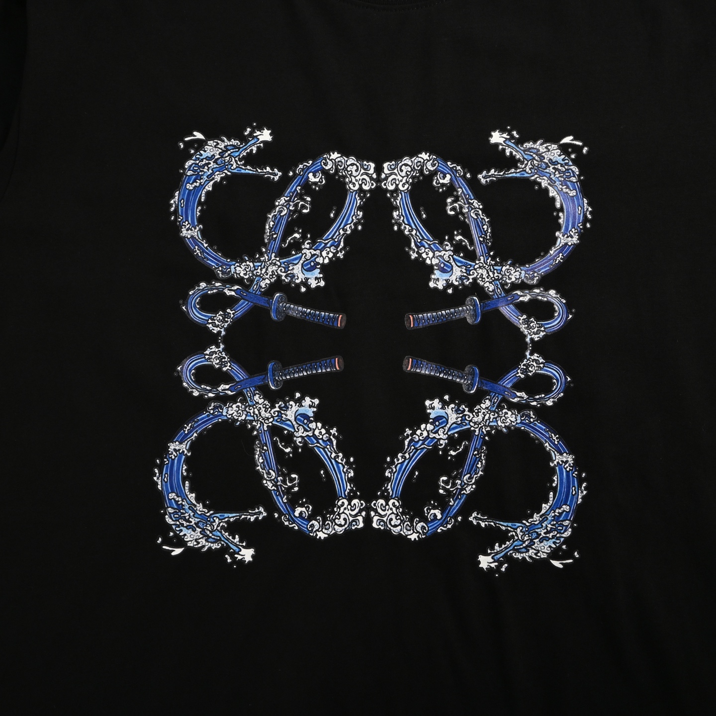 Loewe 25ss wave logo print short sleeves