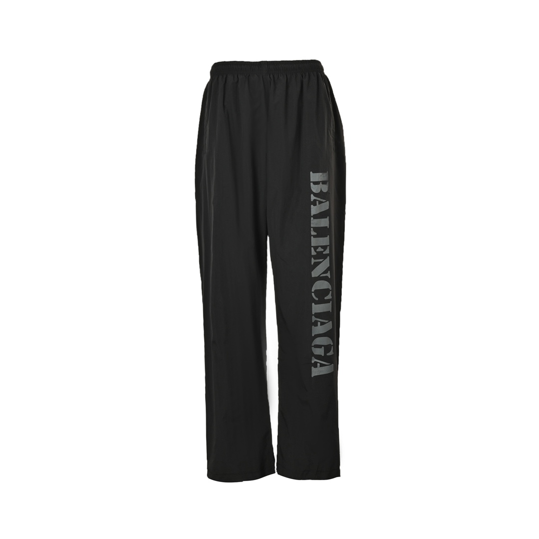 Balenciaga 24Fw Blurred Lettering Print Trousers