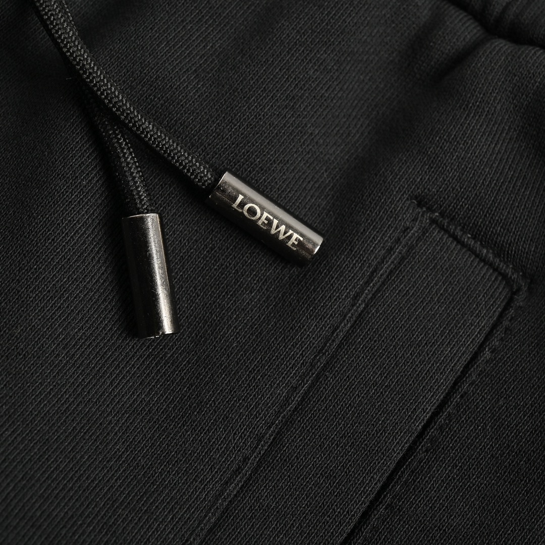 Loewe 23Fw embroidered colorblock logo trousers