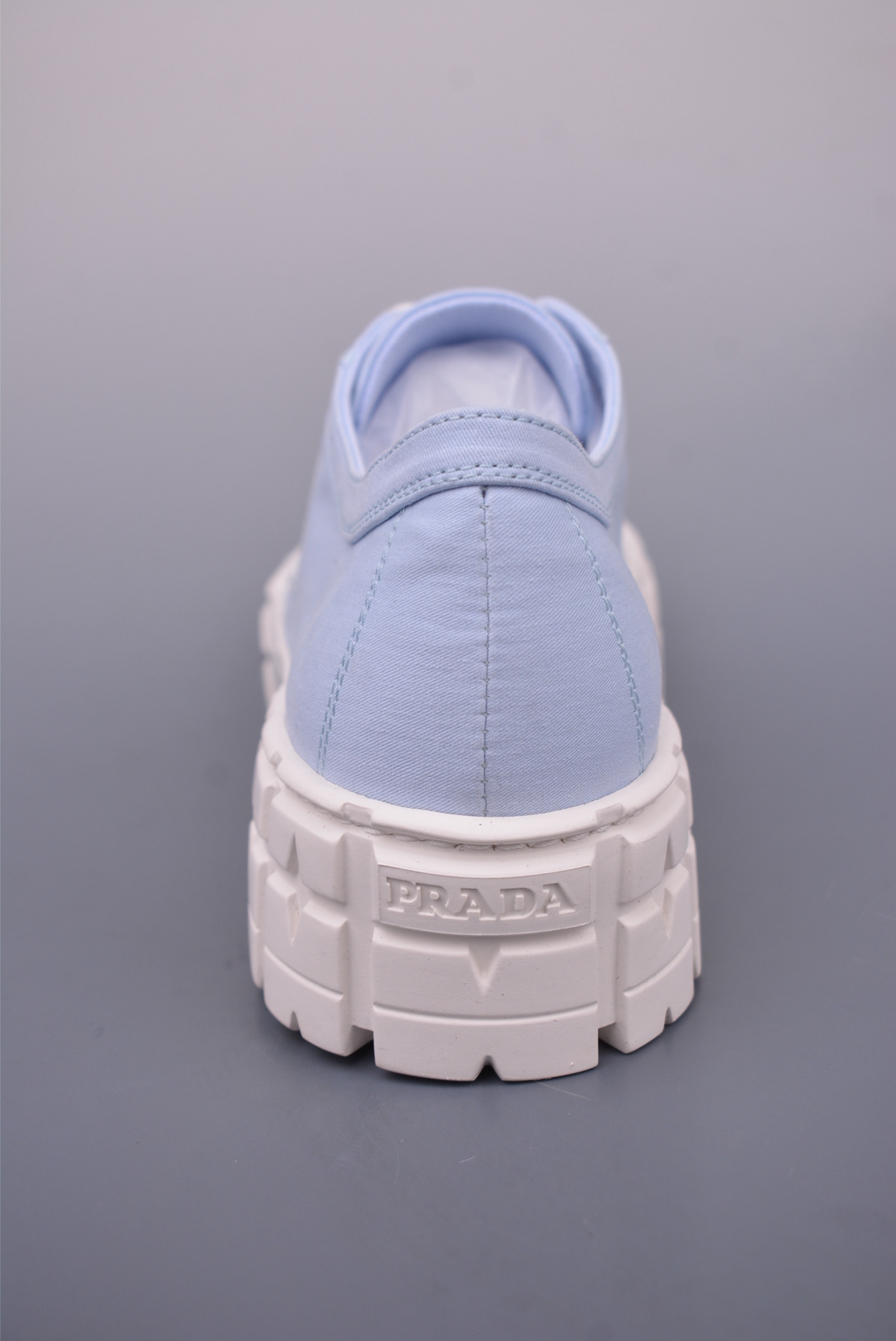 Prada Nylon Gabardine Low Sneakers Canvas Light Blue White SPAZZOL