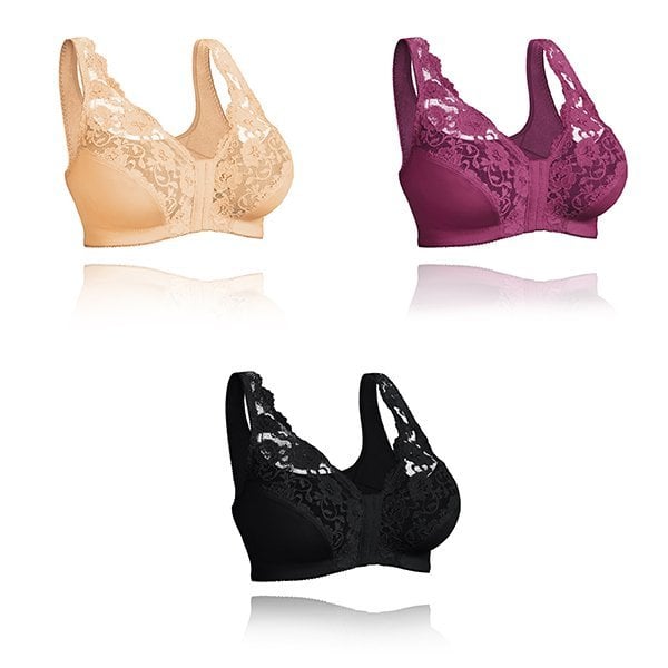 ❤️Mother's Day Sale 50% OFF❤️-💖Front hooks, stretch-lace, super-lift, and posture correction – ALL IN ONE BRA!