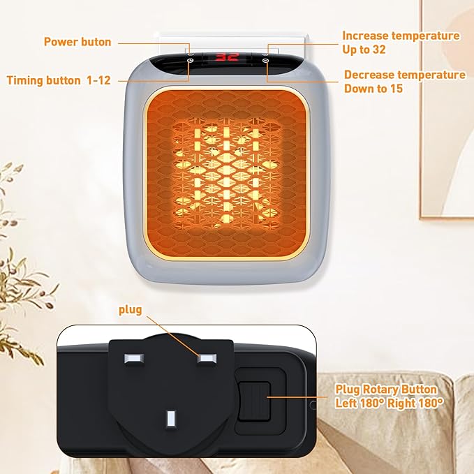 🌡️🌡️Portable Fan Heaters 800W