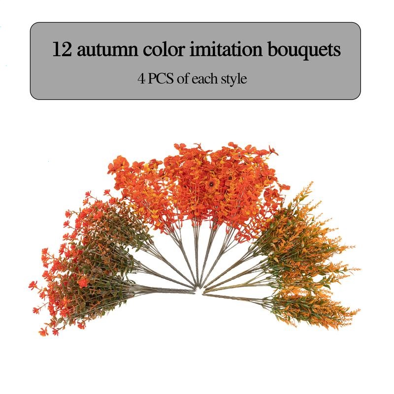 🔥HOT SALE🔥Realistic Fall Fake Flowers UV Resistant Outdoor Indoor Decor