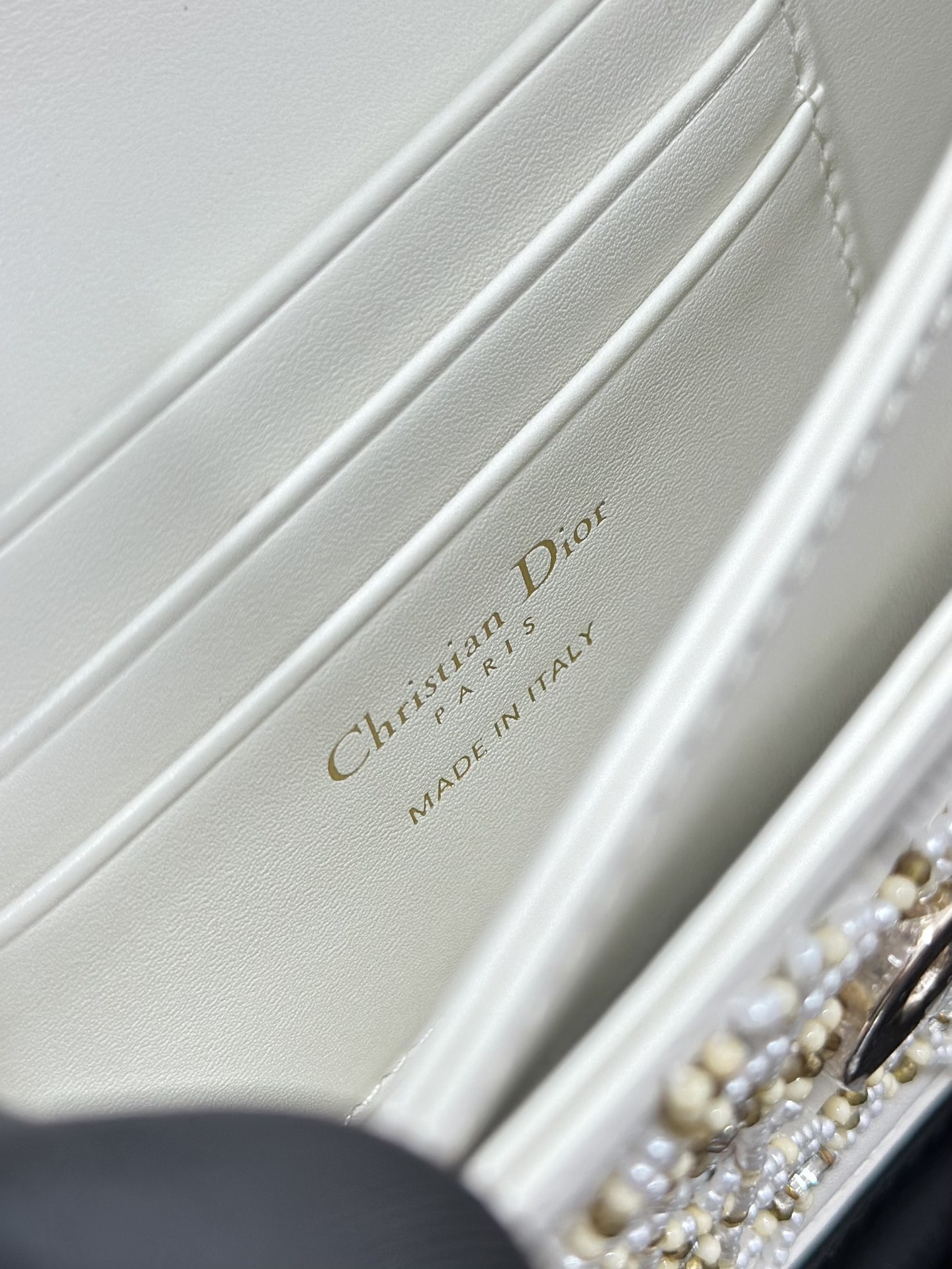 Dior Embroidered Gold Beads Chain Bag M0997