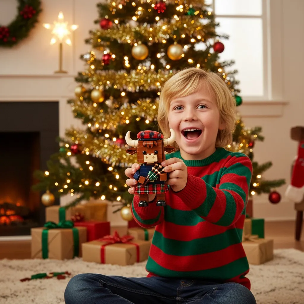 2026 Limited Edition--Scottish Highland Cow Bagpiper Brick Set