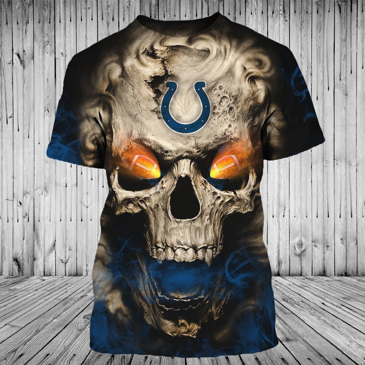 COLTS  3D HOODIE SKULL2