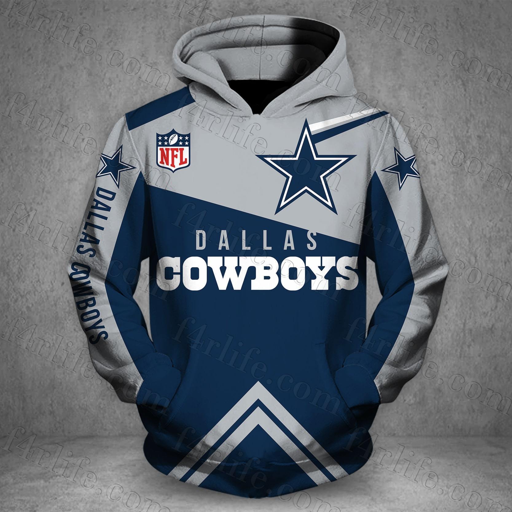 DALLAS COWBOYS LOVE HOODIE 3D VIP 19
