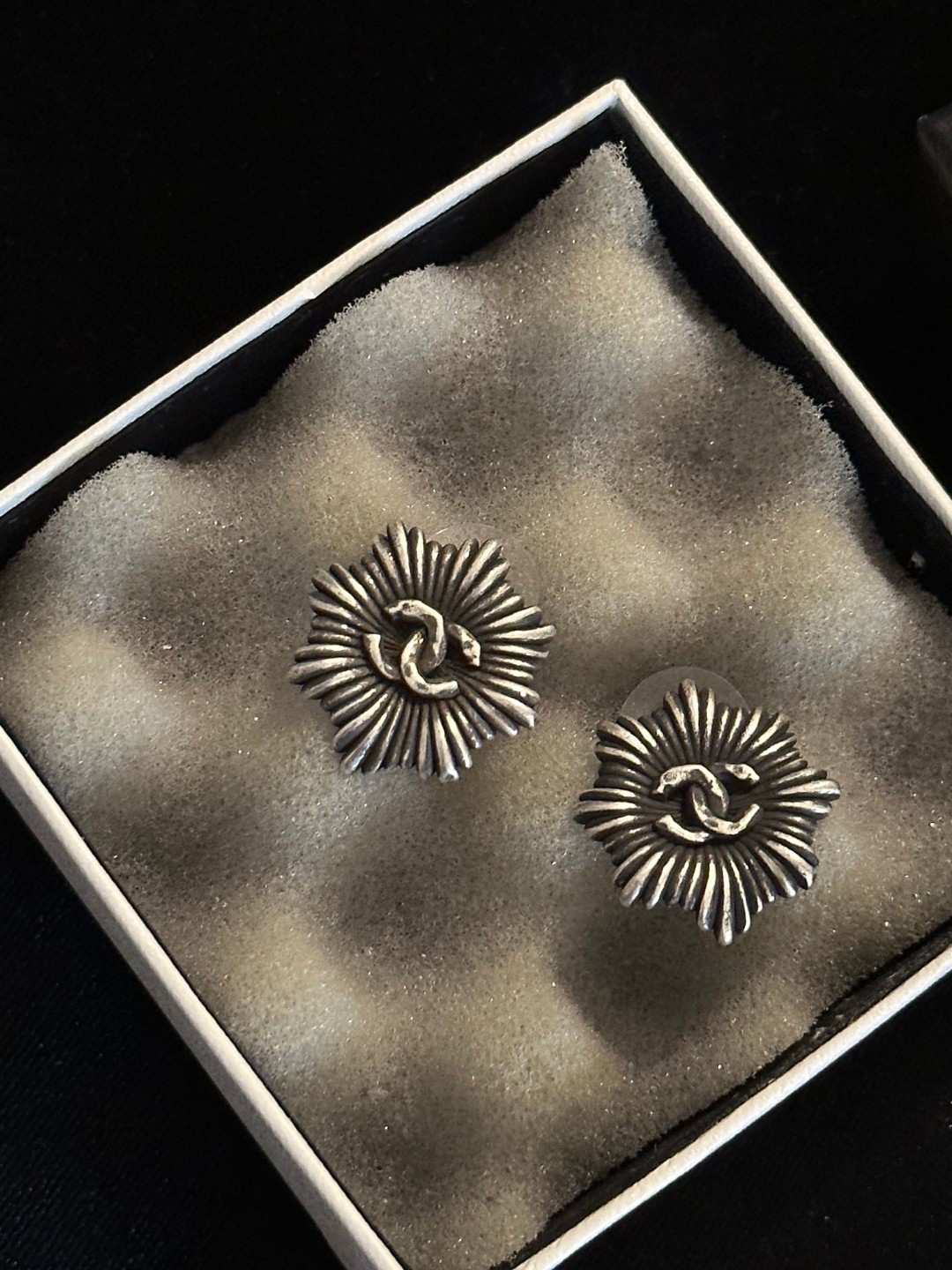 Chanel Double C Vintage Earrings