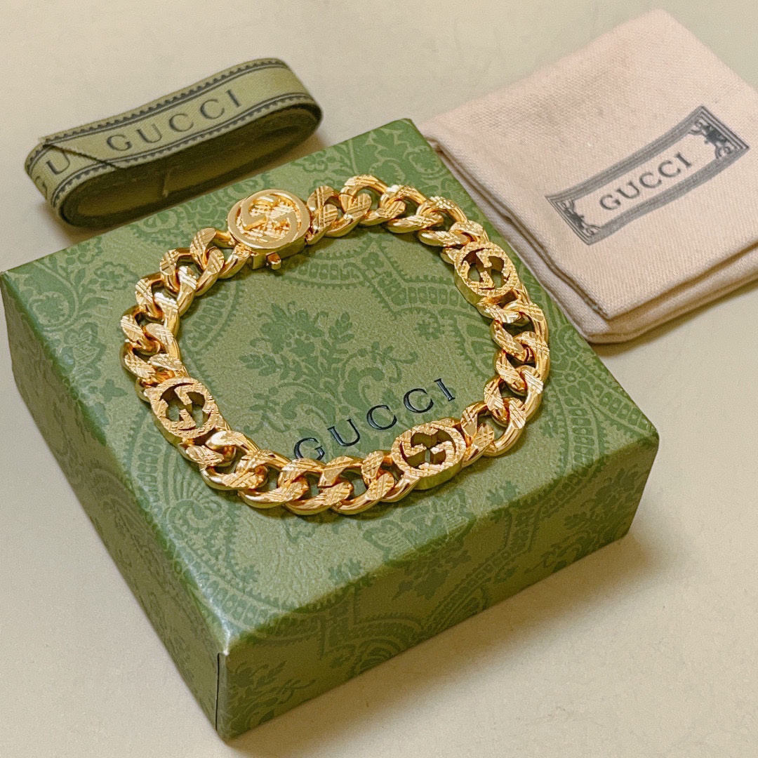 Gucci Gold Flat Bracelet
