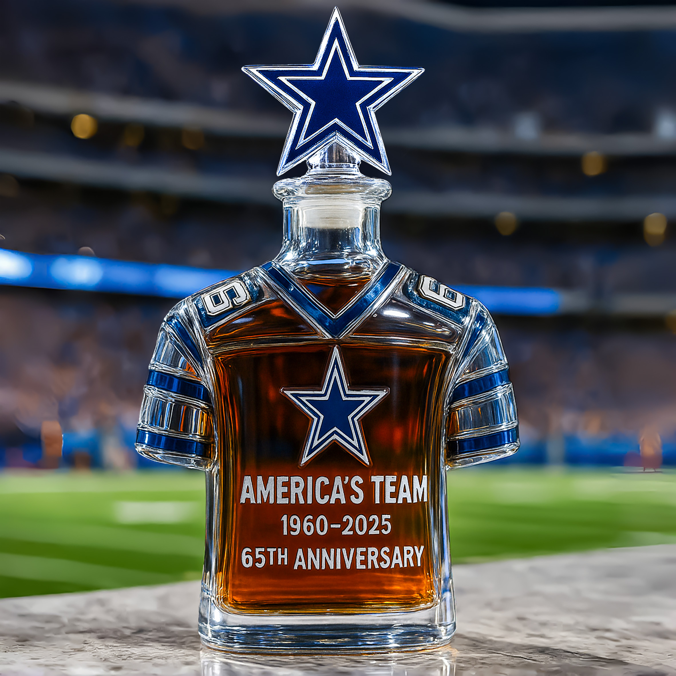 Dallas Cowboys 1960 – 2025 Anniversary Whisky Bottle