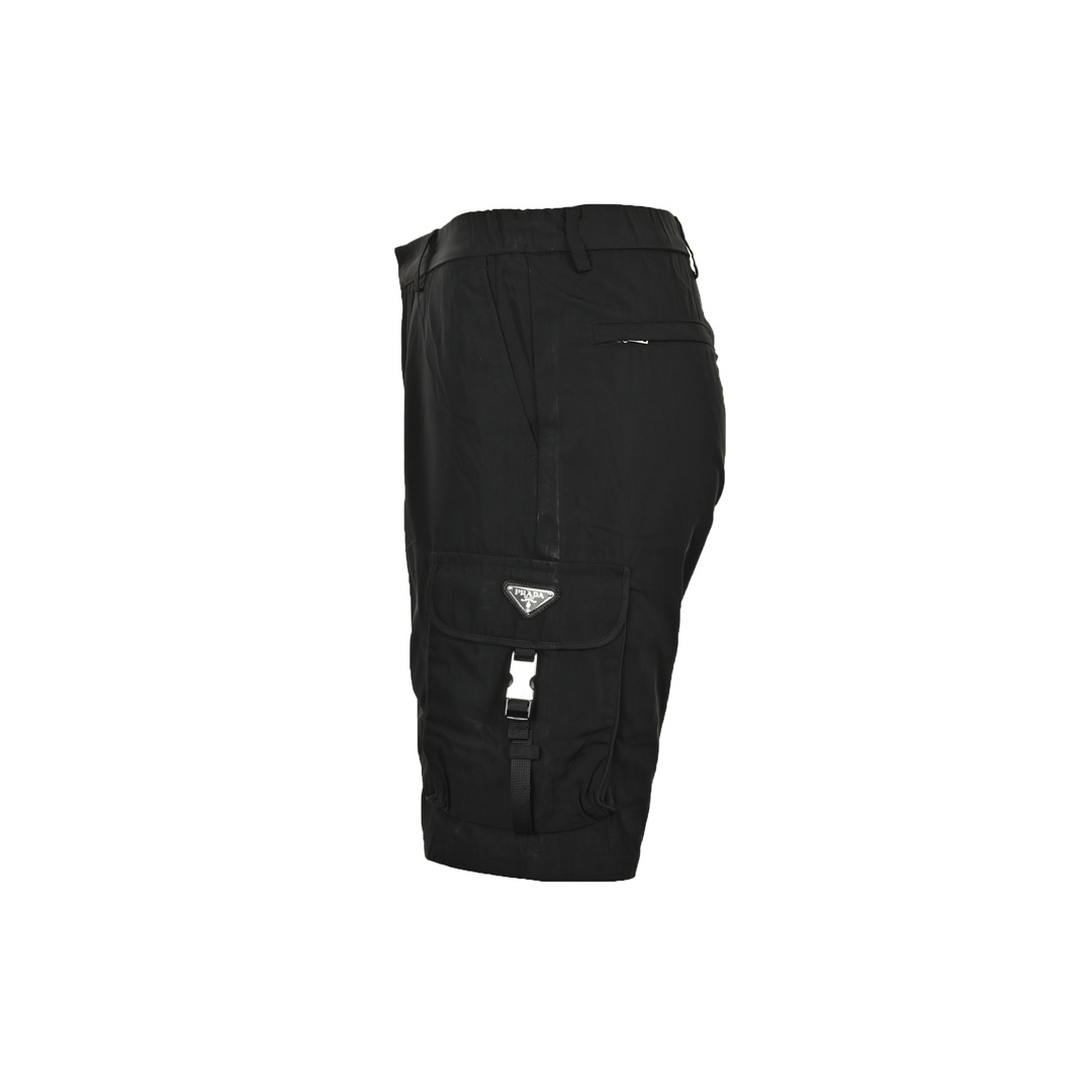 Prada Bermuda Nylon Side Pocket Cargo Shorts