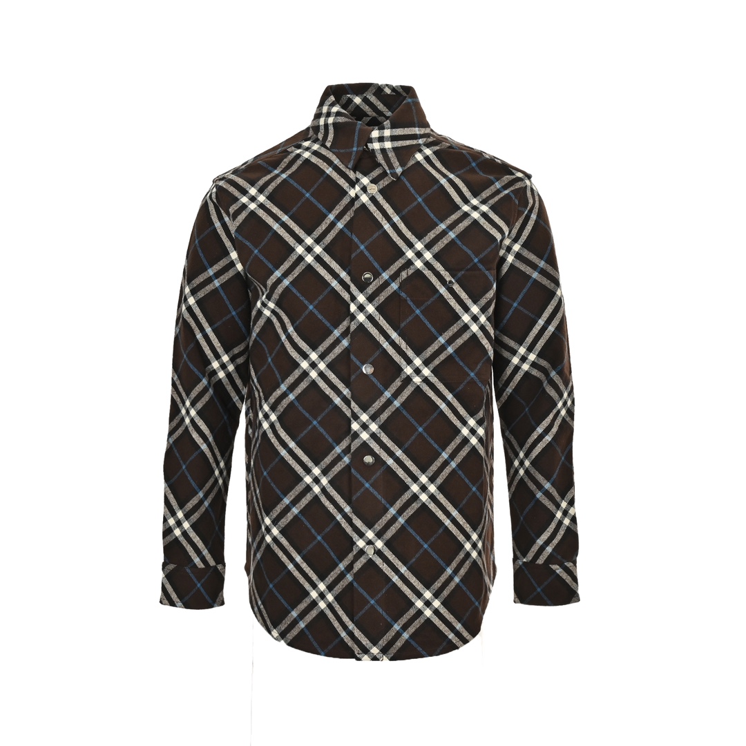 Burberry 24Fw Check Flannel Shirt Jacket