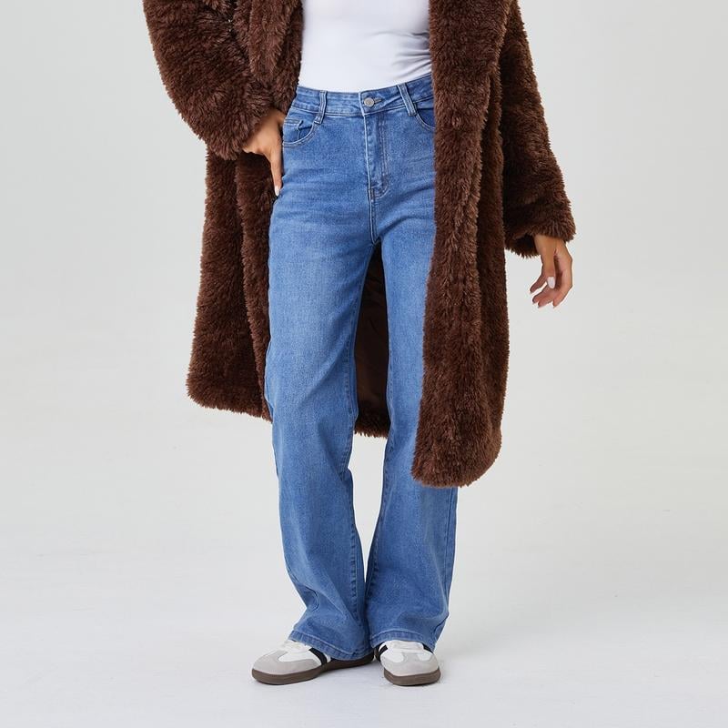 🏆BBL Vintage Wash Plus-Size Jeans -Stretchy, Straight Leg & Butt-Lifting Fit