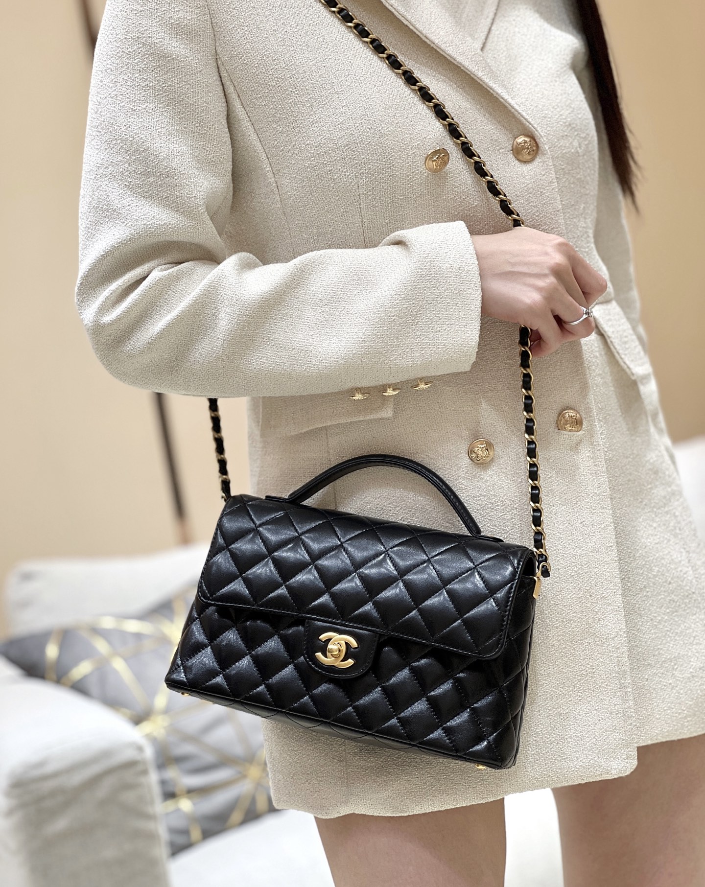 Chanel 25P Spring/Summer Preview Series Horizontal Kelly Handle Bag AS5356 00128