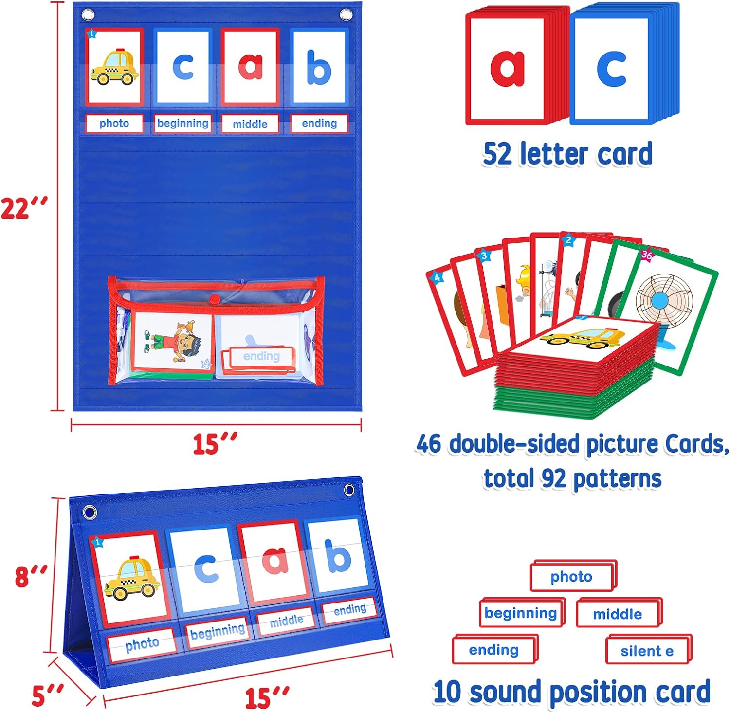 CVC Word Builder Desktop Pocket Chart Word Spelling Games Literacy Learning Cards