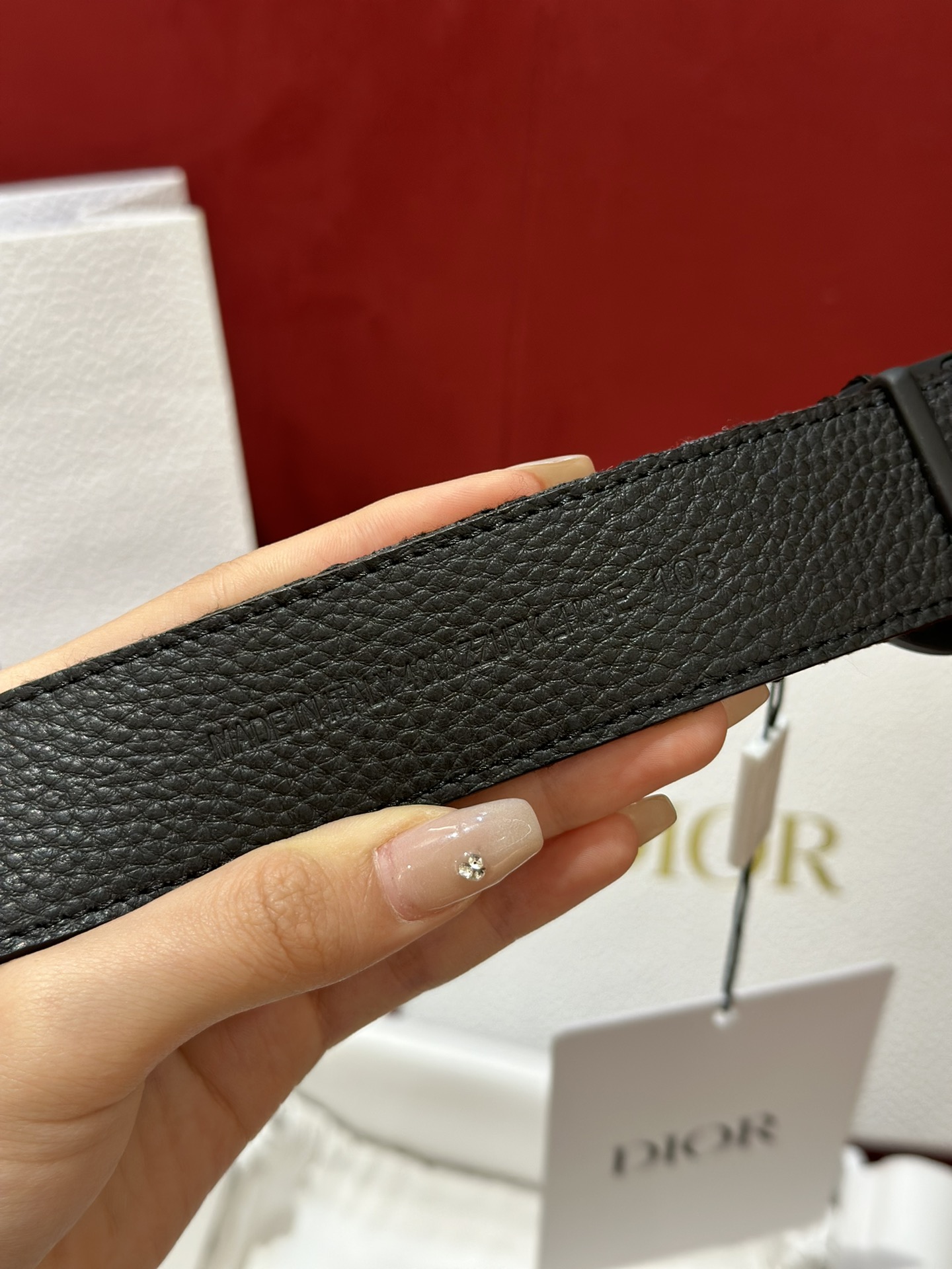 Dior CD Buckle Canvas Leather Belt 3.5CM Width