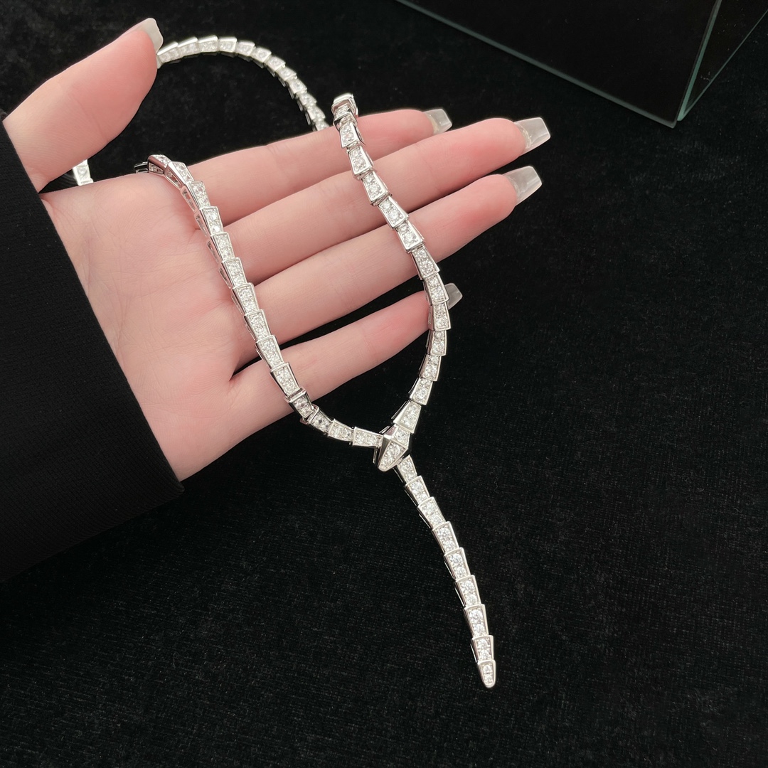 Bulgari diamond snake necklace