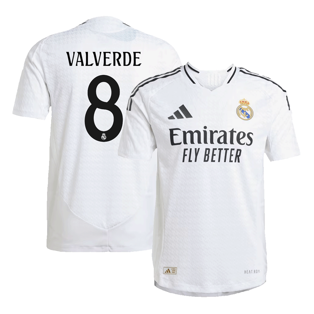 Real Madrid Cheap VALVERDE #8 Home Football Shirt 2024/25 - Player Edition, Slim Fit