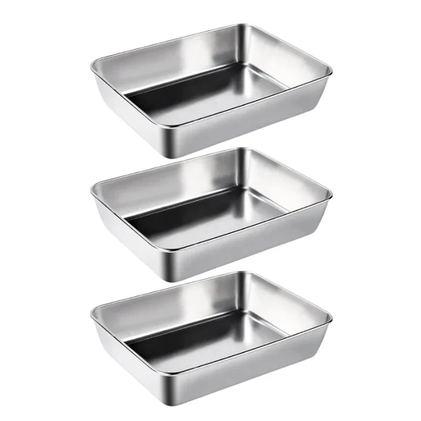 🔥Buy 2 Get 1 Free 🤩🎁 Stainless Steel Square Plate（With Lid）
