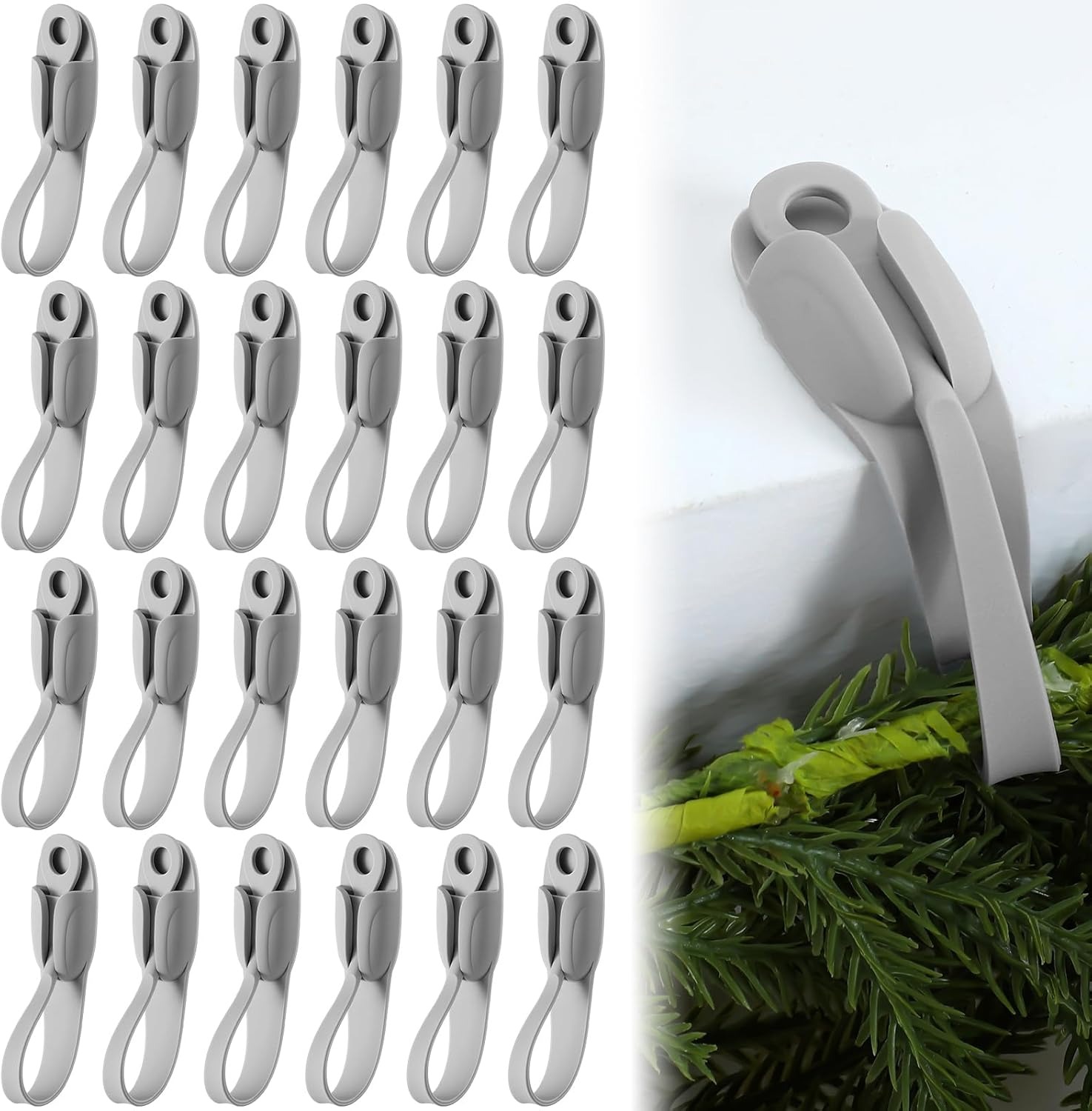 🎄2025 Christmas On Sale✨6 PCS Christmas Silicone Garland Hangers