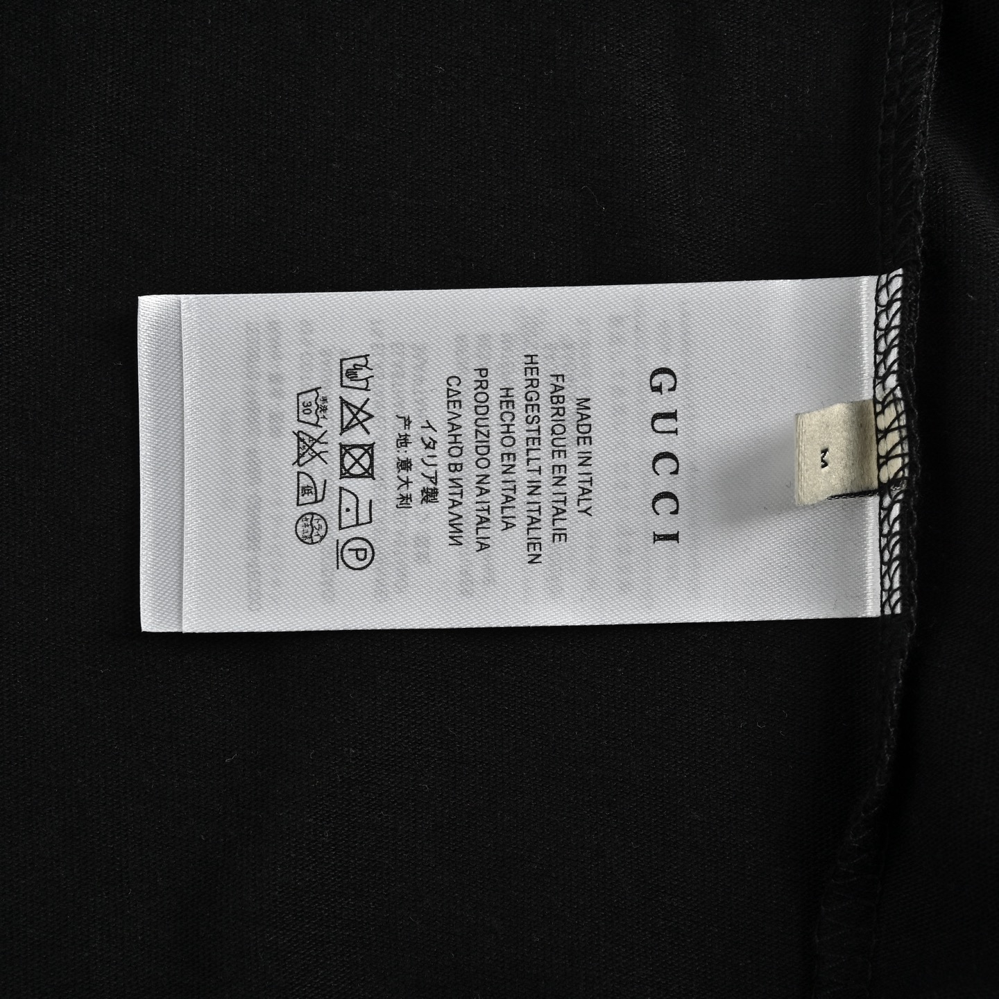 Gucci 25ss hot diamond lettering logo short sleeve