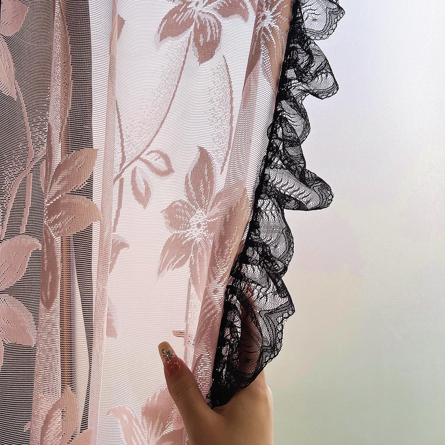 Elegant Floral Lace Balloon Curtains