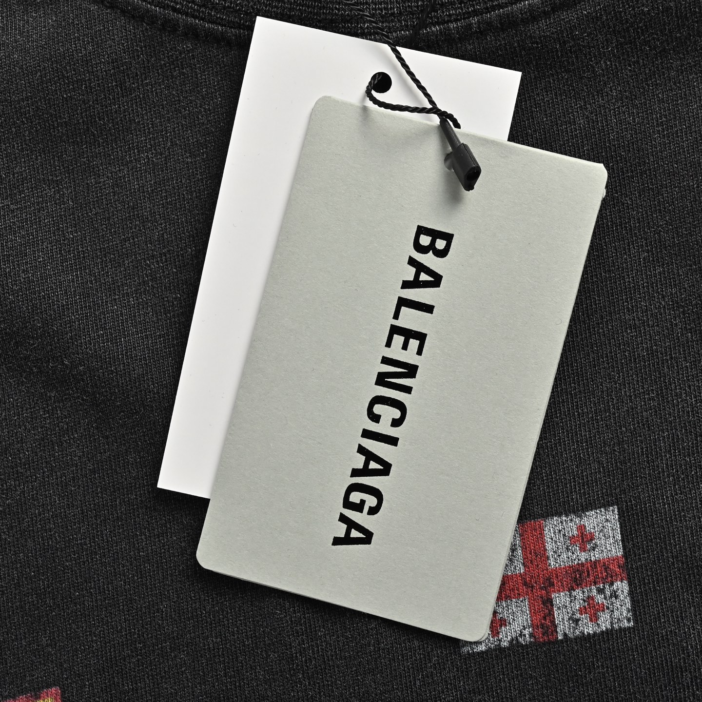 Balenciaga Night scene pattern faded letter print round neck short sleeves