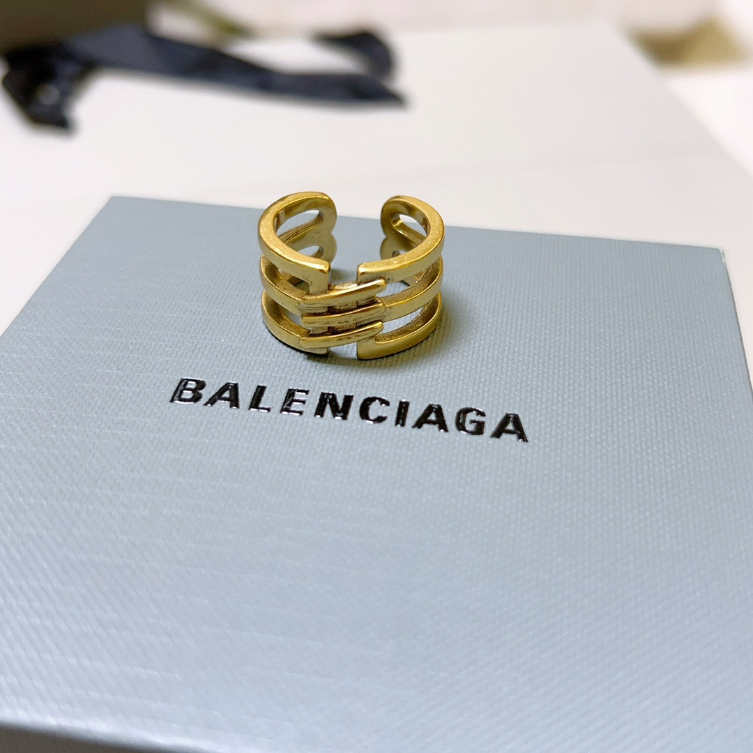 Balenciaga Hollow Gold Ring