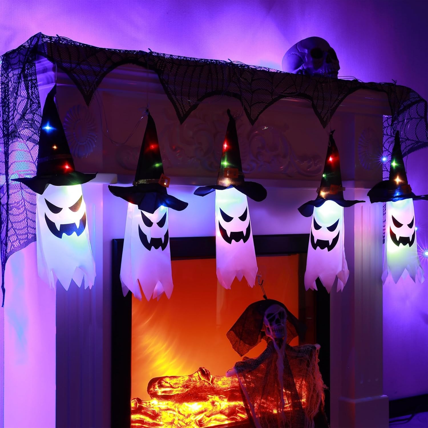 ✨Flash Sale✨Lighted Glowing Ghost Witch Hat（5PCS）