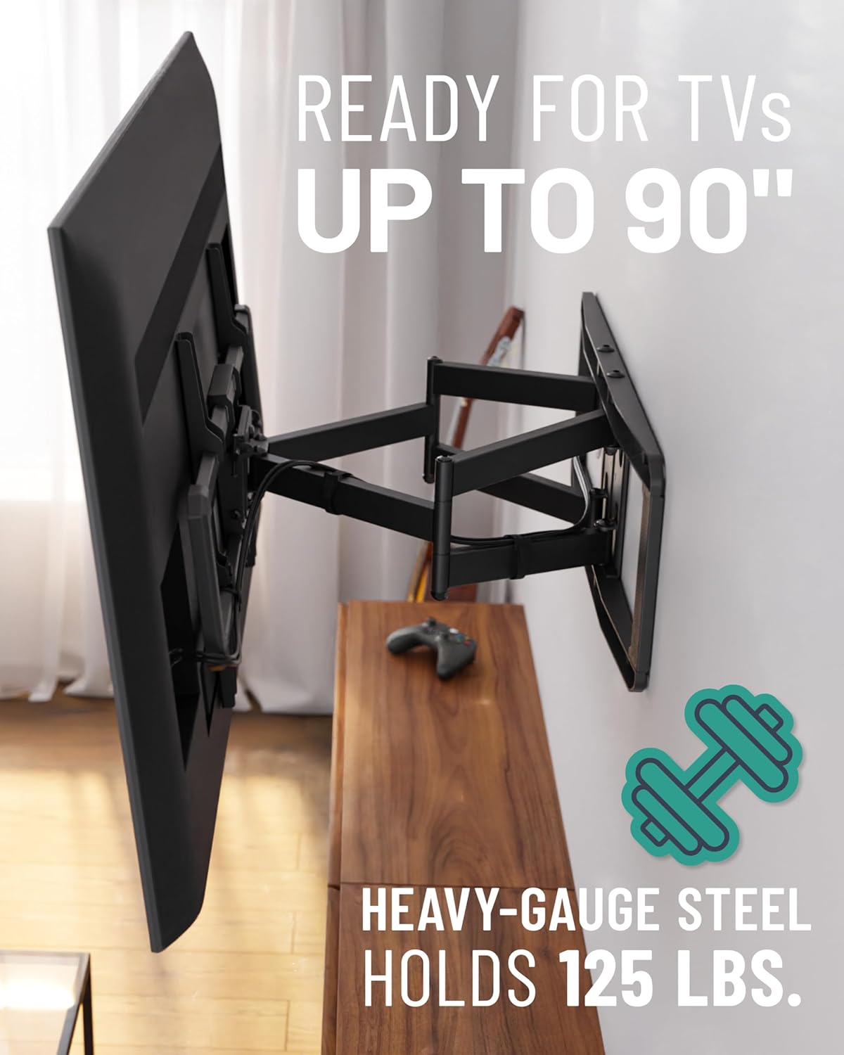 ECHOGEAR MaxMotion TV Wall Mount for Large TVs Up to 90