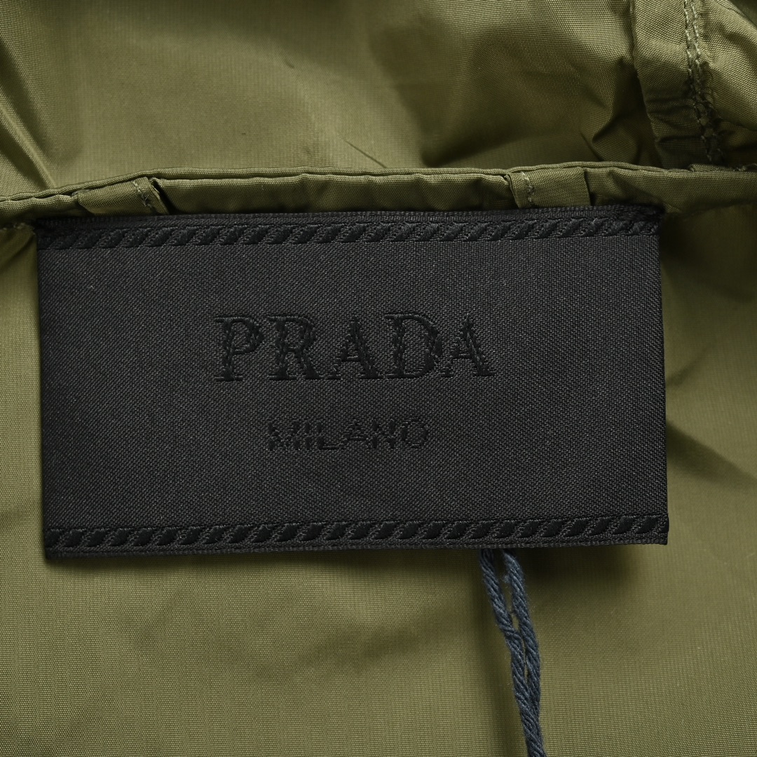 Prada 24ss camping style zip-up nylon hooded jacket