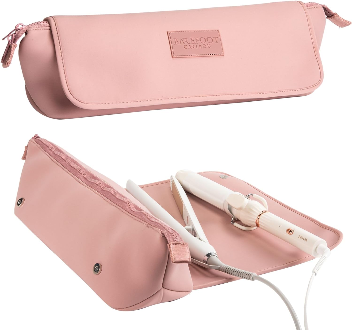 Large Capacity Hair Tools Travel Bag Heat Resistant Mat for Flat Irons