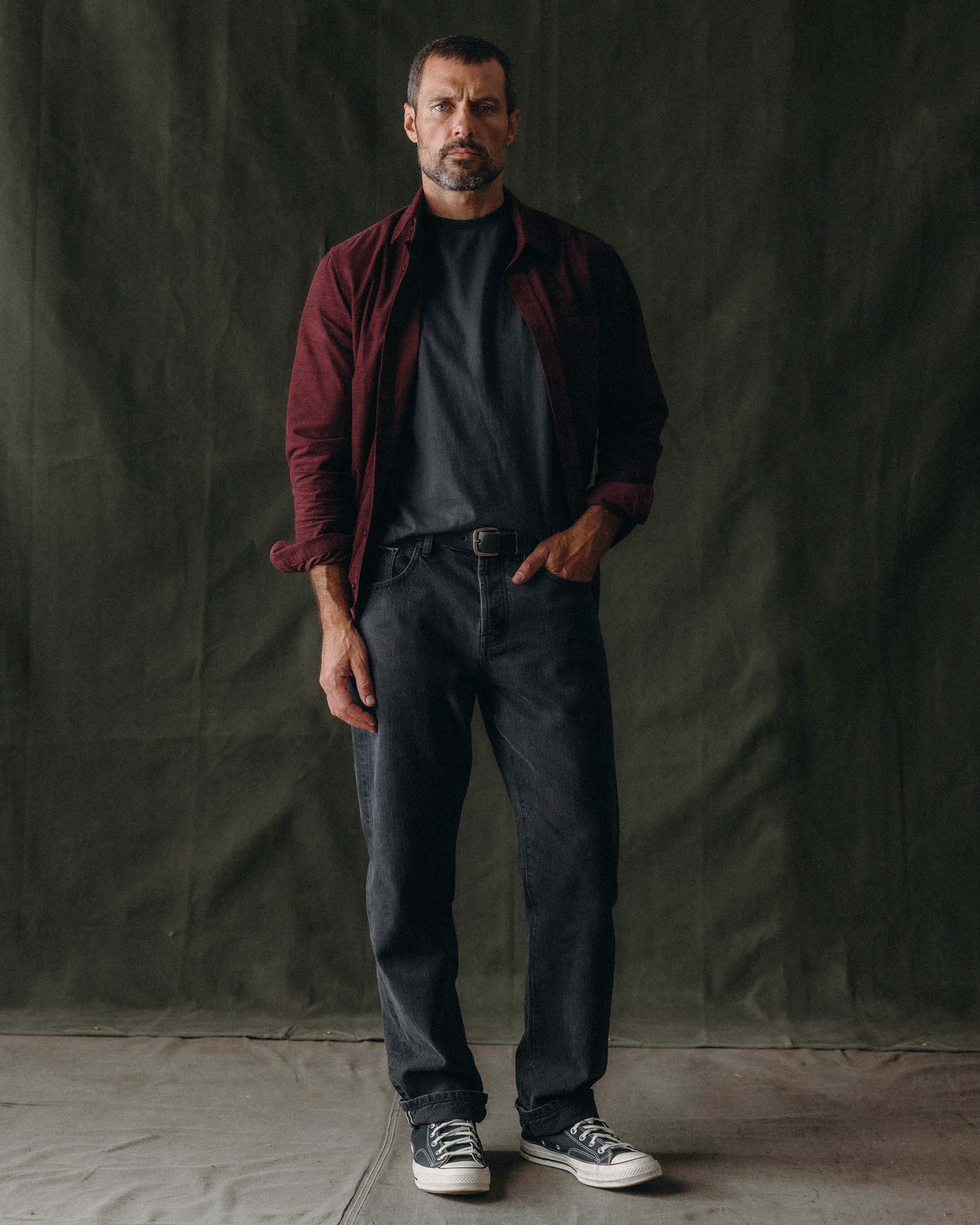The Jack in Heather Burgundy Pincord
