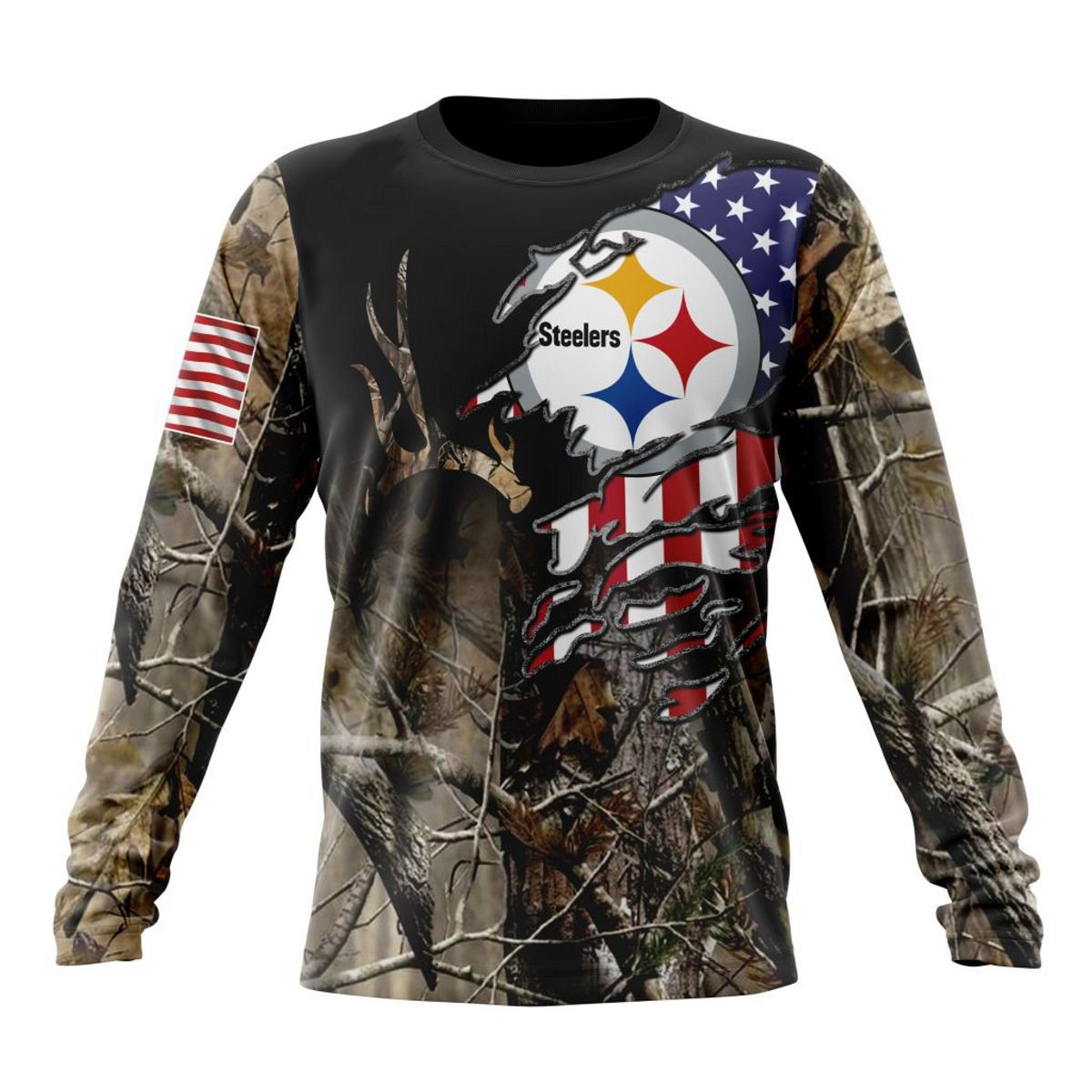PITTSBURGH STEELERS 3D HOODIE CAMO REALTREE HUNTING