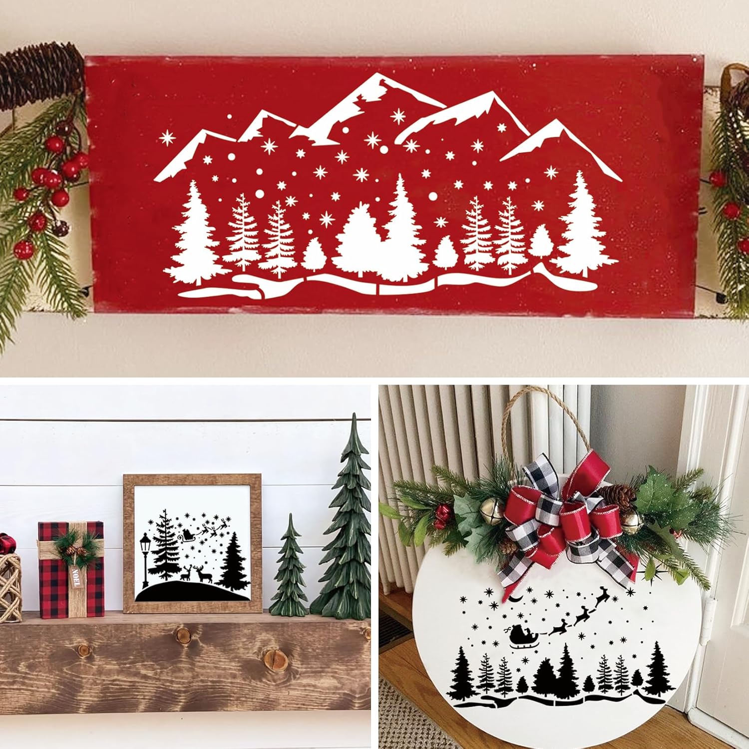 🎄CHRISTMAS ON SALE🔥Christmas Stencils for Window Reusable