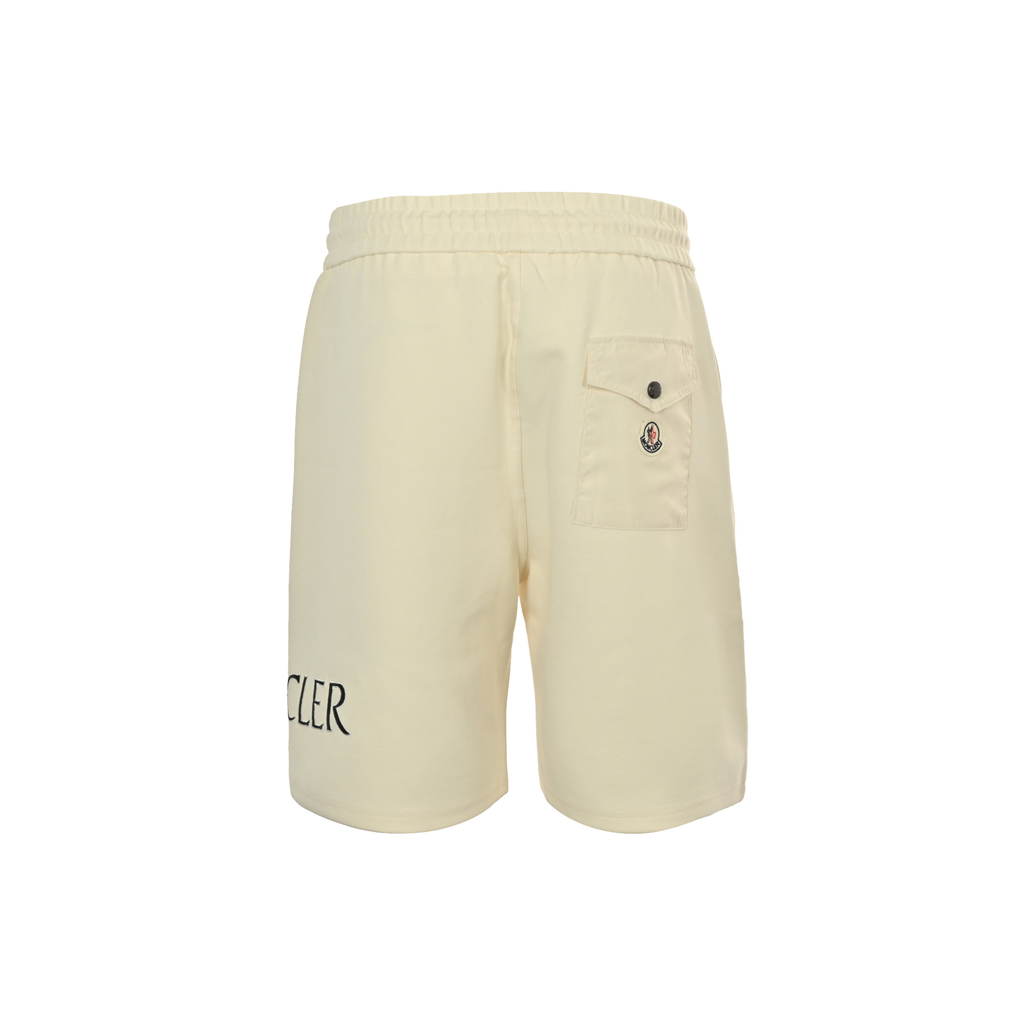 Moncler 25ss side lettering back pocket embroidered logo shorts