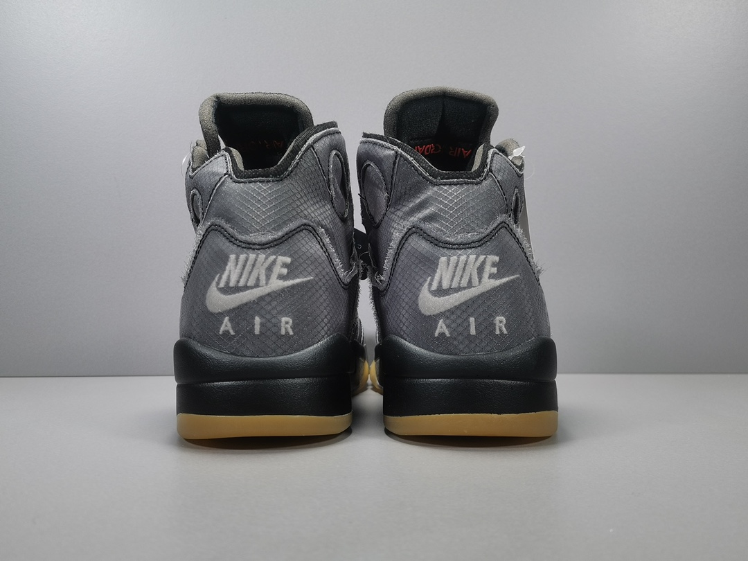 Off-White™ x Air Jordan Retro 5BlackMuslin-Fire Red CT8480-001